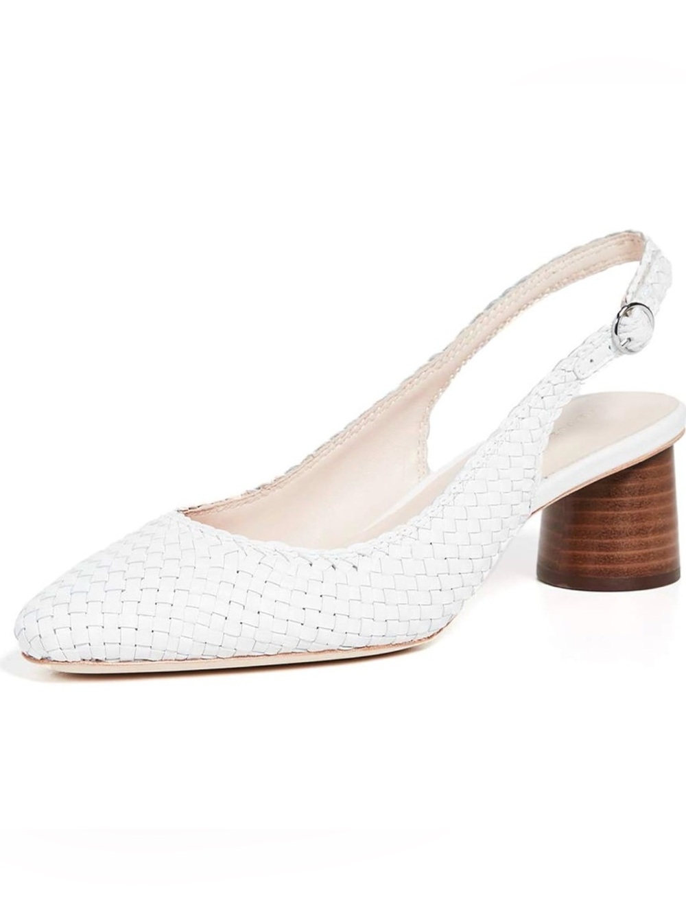 Loeffler Randall Martine Woven Slingback Heels in White - Size 8 - Picture 2 of 9